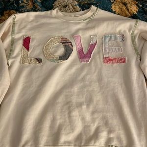 Free People x Tricia Fix LOVE Crewneck  Small